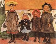 Edvard Munch Girls oil painting on canvas